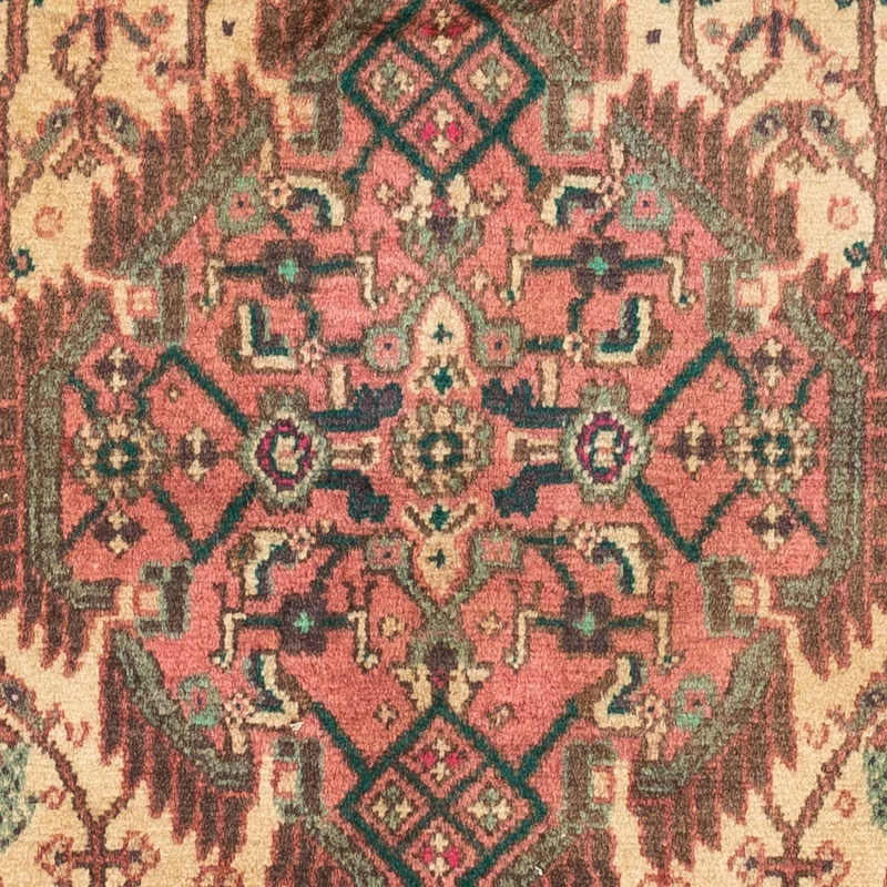 Hosseinabad Teppich 80x135cm - Perserteppich - hellrot
