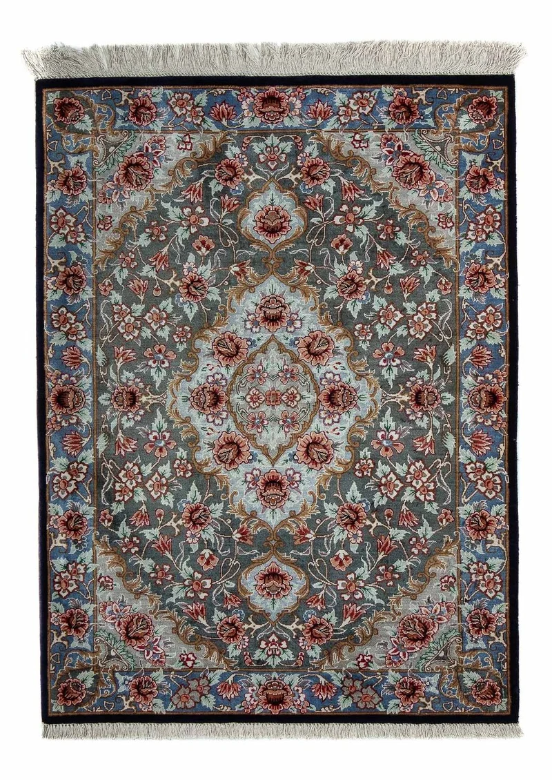 Ghom Teppich 56x77cm - Perserteppich - mehrfarbig