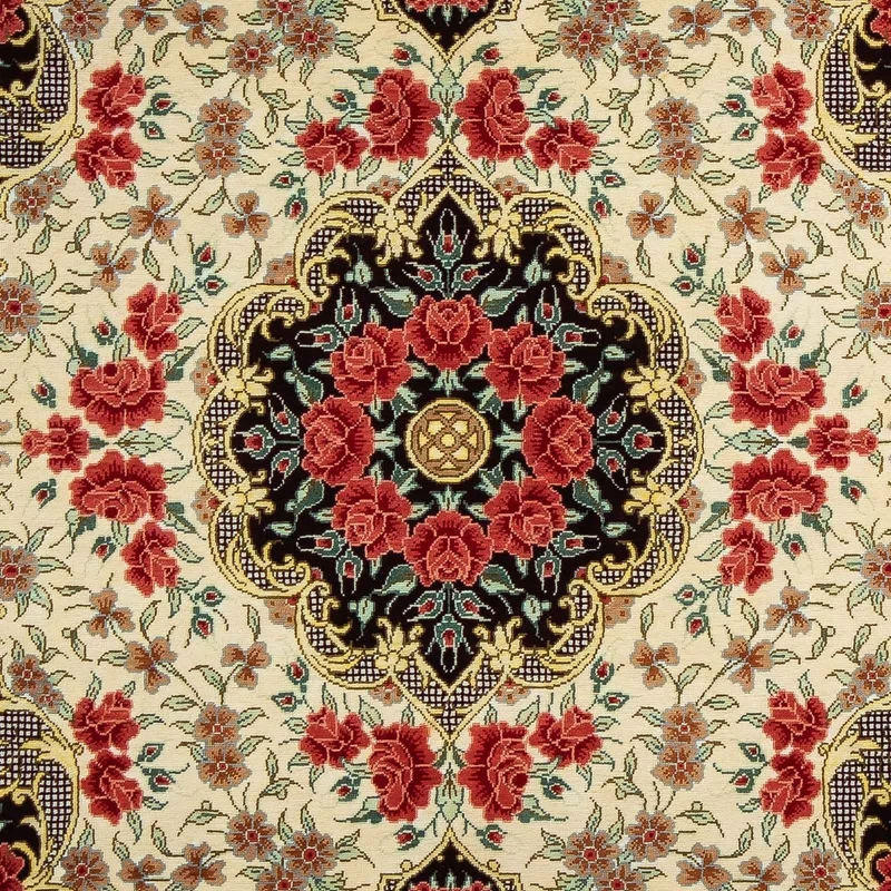 Perserteppich - Ghom 60 x 93 cm - beige