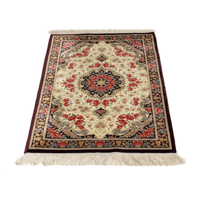 Perserteppich - Ghom 60 x 93 cm - beige