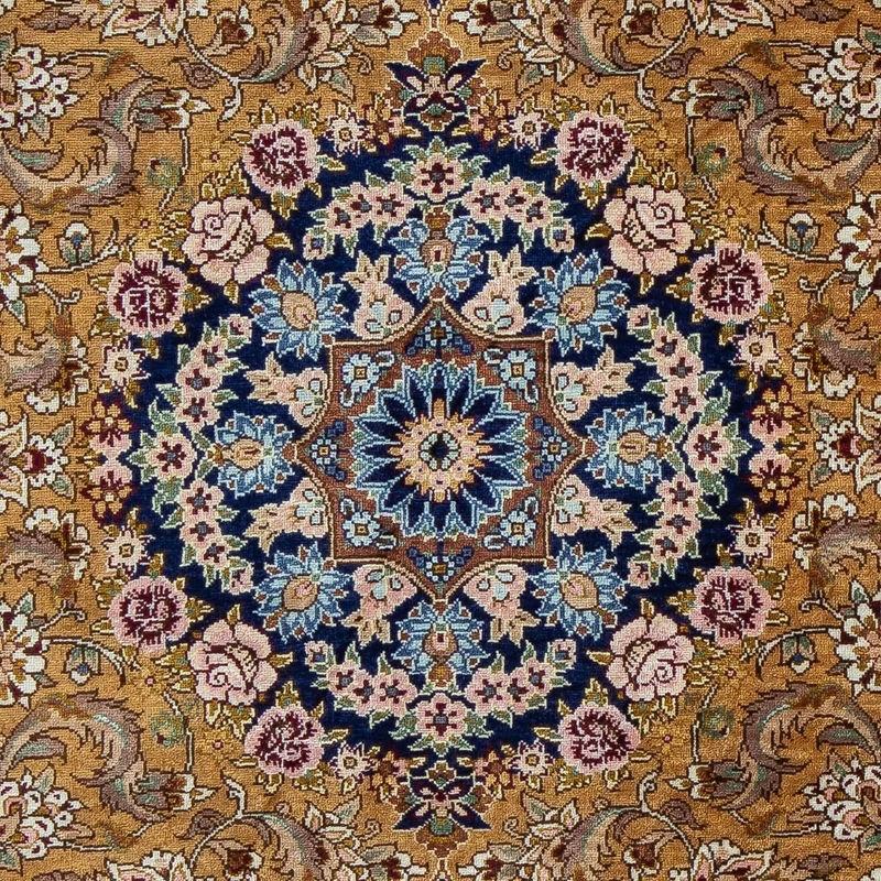 Ghom Teppich 62x91cm - Perserteppich - dunkelblau