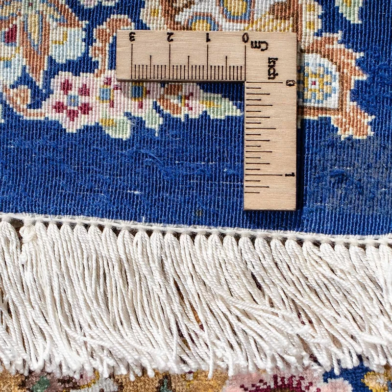 Ghom Teppich 62x91cm - Perserteppich - dunkelblau