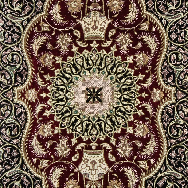 Perserteppich - Ghom 58 x 94 cm - dunkelblau