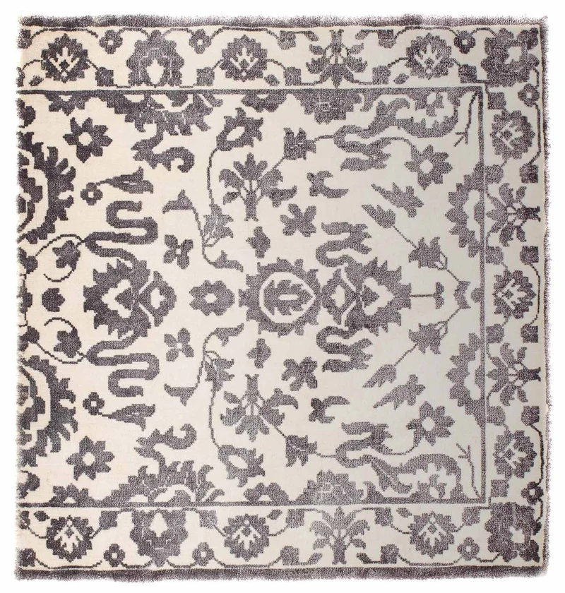 Viskose Teppich 70x70cm - hellgrau