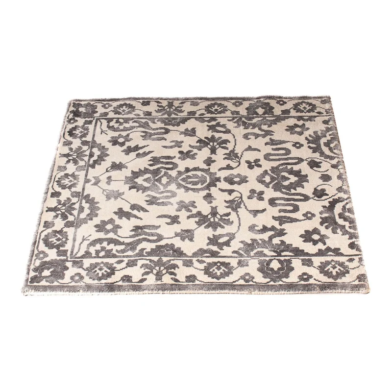 Viskose Teppich 70x70cm - hellgrau