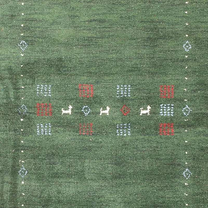 Läufer Gabbeh - Indus - 80 x 300 cm - grün