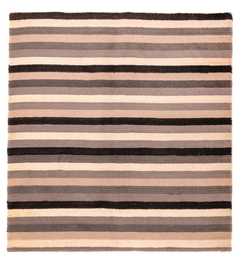 Wollteppich quadratisch - 140 x 150 cm - mehrfarbig