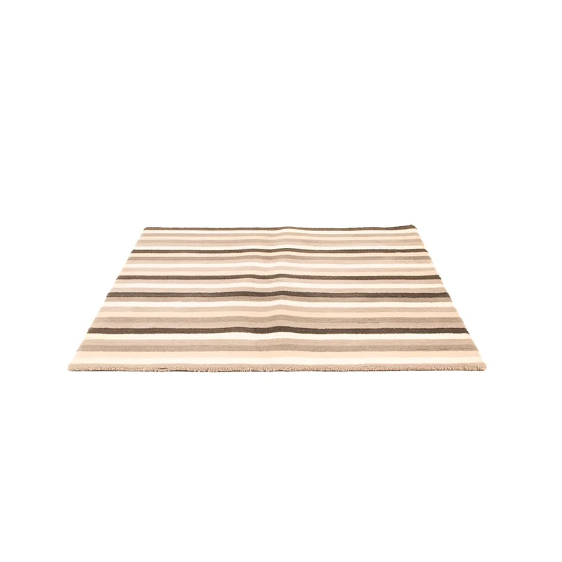 Wollteppich quadratisch - 140 x 150 cm - mehrfarbig
