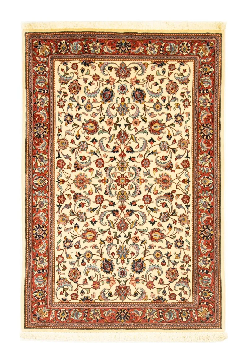 Sarough Teppich 100x150cm - Perserteppich - beige