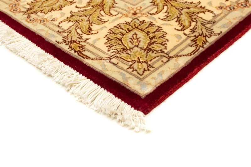 Täbriz - 50 Raj Teppich 100x153cm - Perserteppich - rot