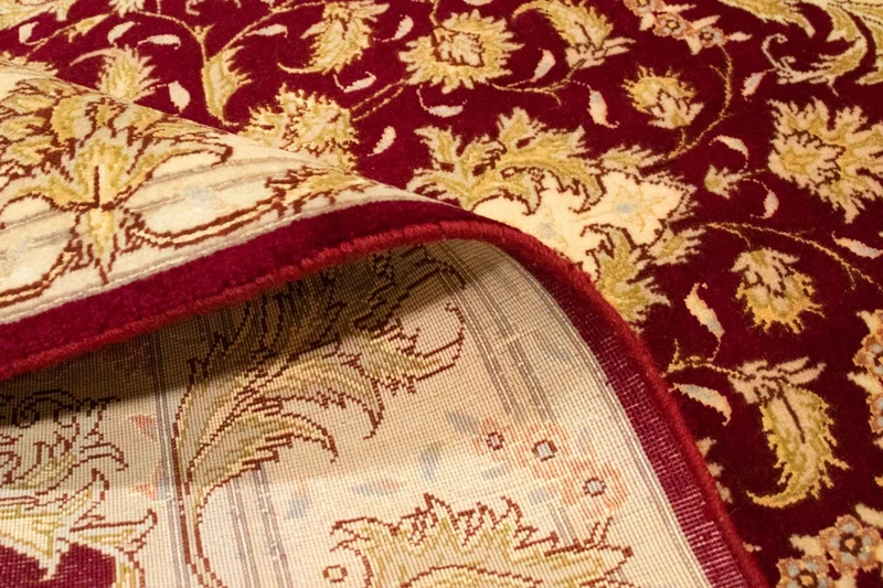 Täbriz - 50 Raj Teppich 100x153cm - Perserteppich - rot