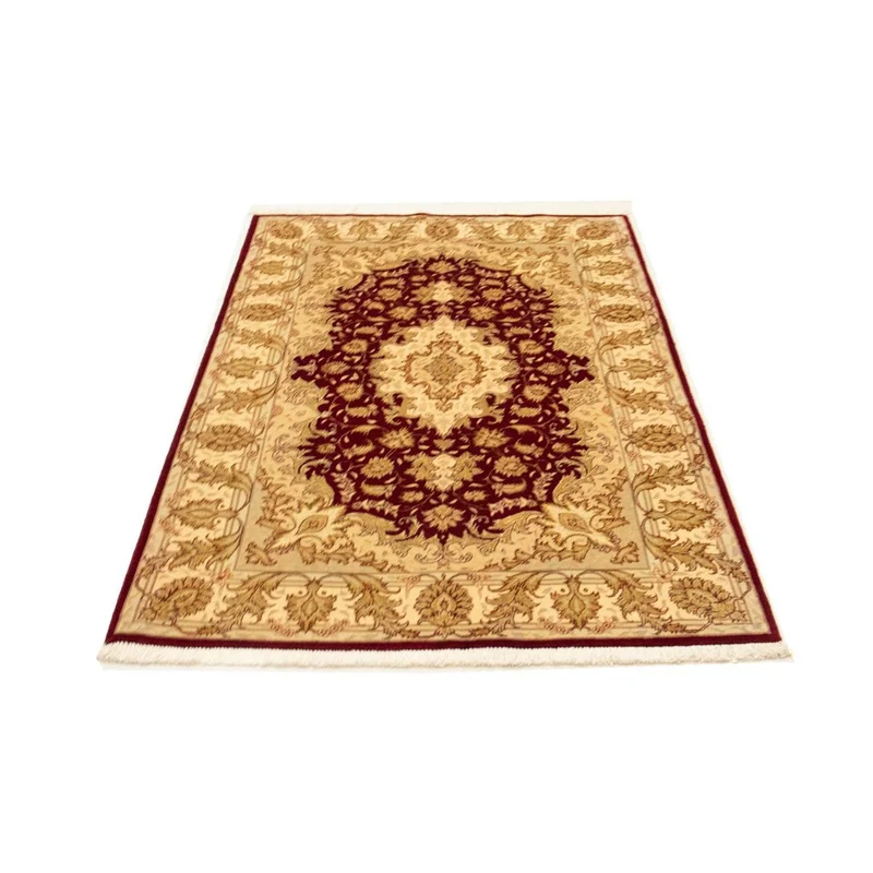 Täbriz - 50 Raj Teppich 100x153cm - Perserteppich - rot