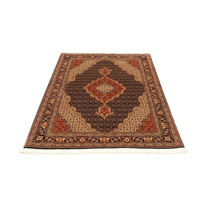 Täbriz - 50 Raj Teppich 100x158cm - Perserteppich - schwarz