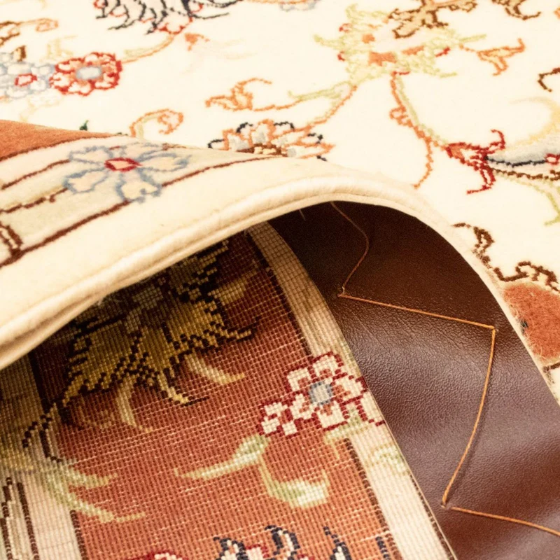 Täbriz - 50 Raj Teppich 102x155cm - Perserteppich - beige