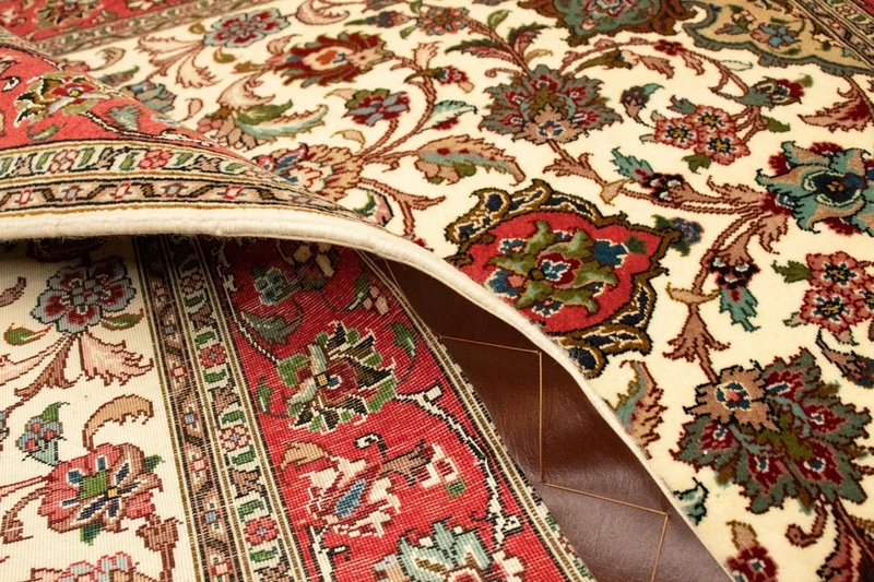Täbriz - 50 Raj Teppich 103x155cm - Perserteppich - beige