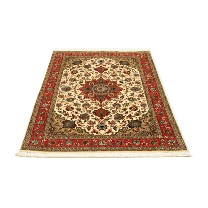 Täbriz - 50 Raj Teppich 103x155cm - Perserteppich - beige
