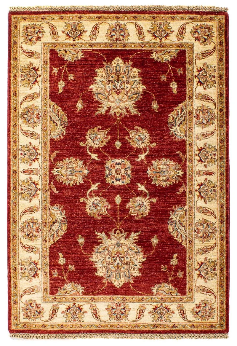 Ziegler Teppich 99x144cm - Orientteppich - dunkelrot
