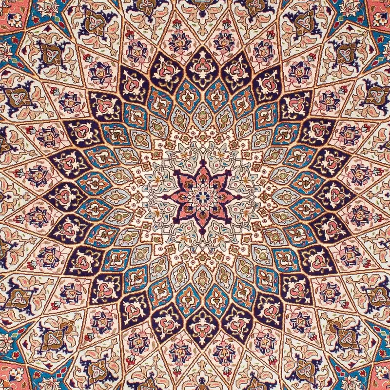 Täbriz - 50 Raj Teppich 168x242cm - Perserteppich - mehrfarbig