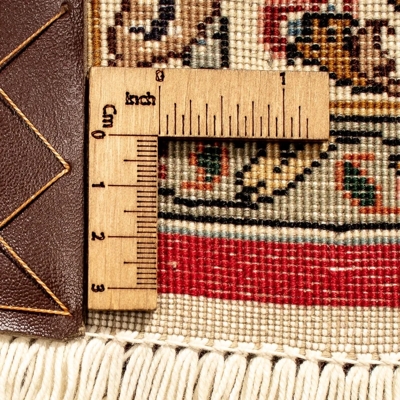 Täbriz - 50 Raj Teppich 253x351cm - Perserteppich - rot