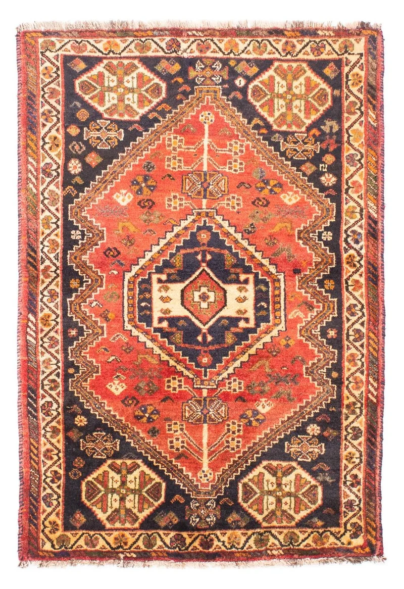 Shiraz Teppich 105x155cm - Perserteppich - hellrot