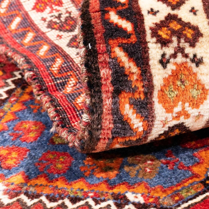 Shiraz Teppich 80x124cm - Perserteppich - dunkelrot