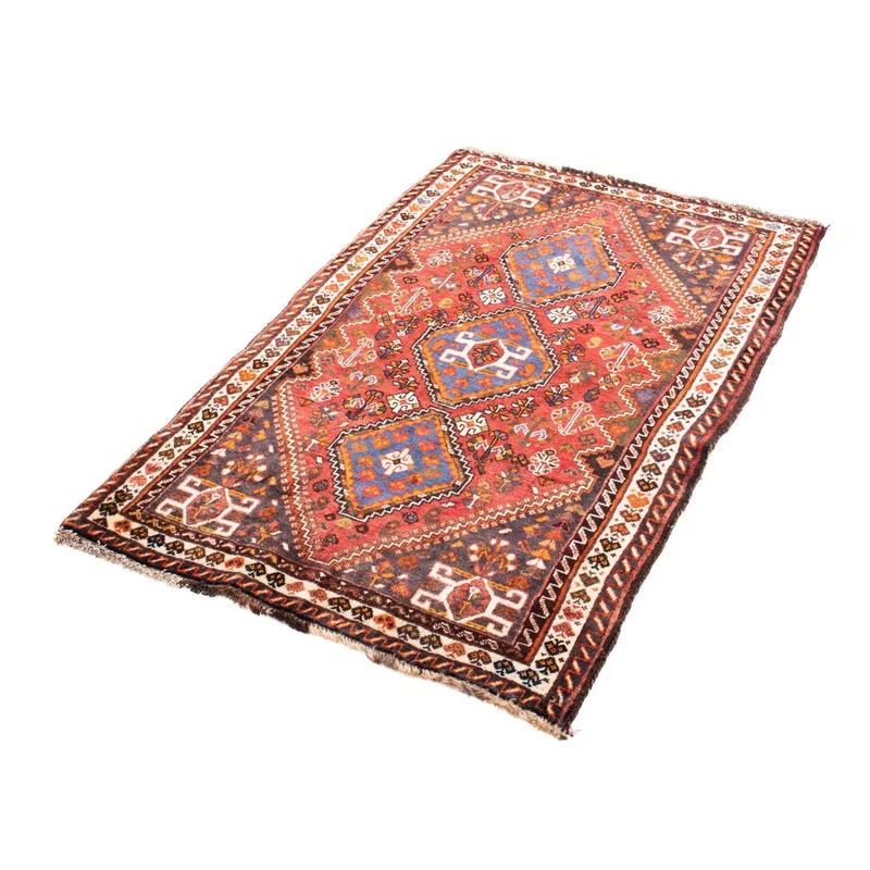 Shiraz Teppich 80x124cm - Perserteppich - dunkelrot