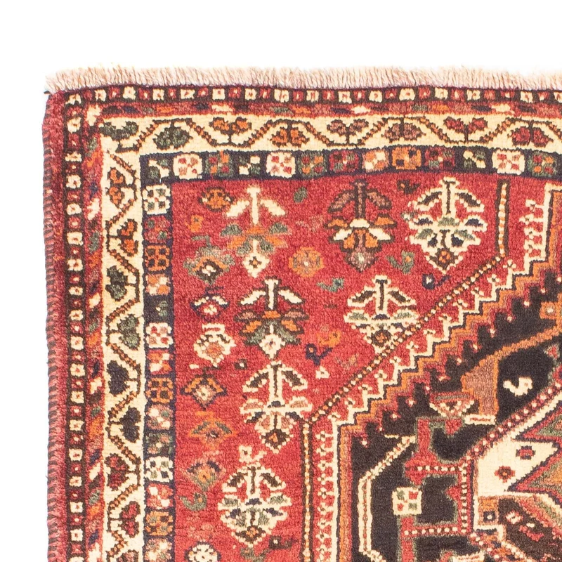 Shiraz Teppich 106x153cm - Perserteppich - dunkelrot