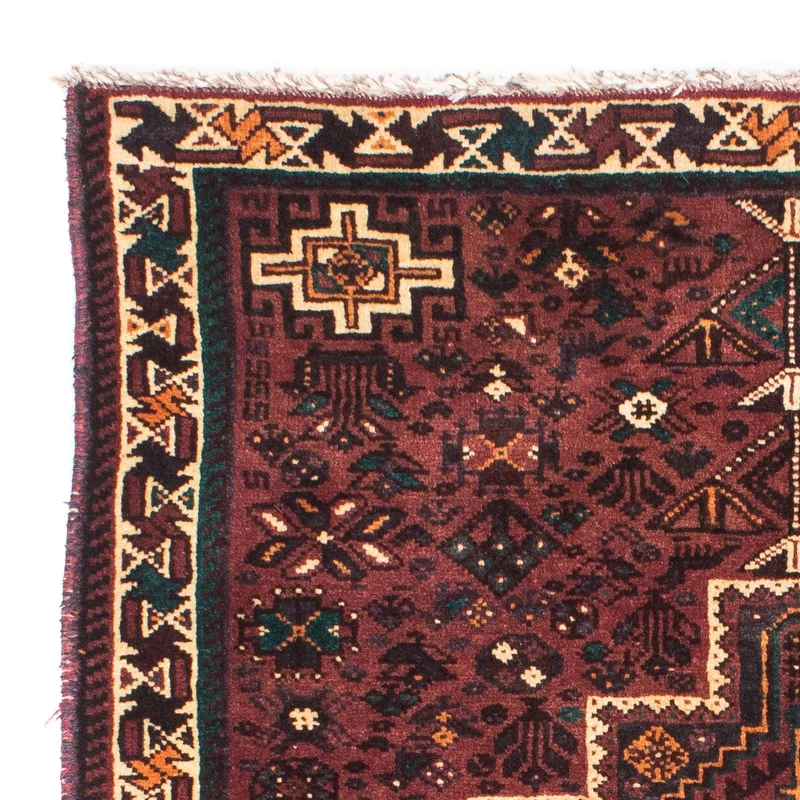 Shiraz Teppich 107x147cm - Perserteppich - dunkelbraun