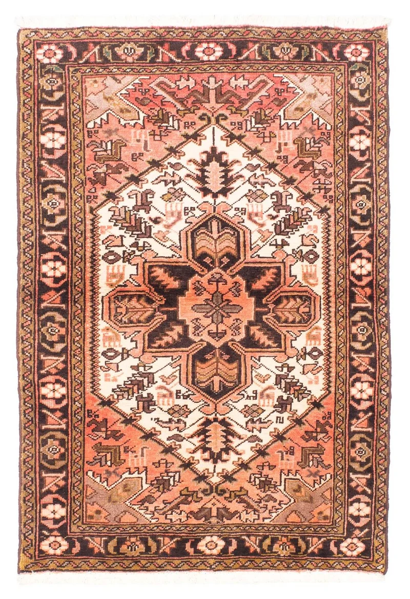 Heriz Teppich 100x148cm - Perserteppich - beige