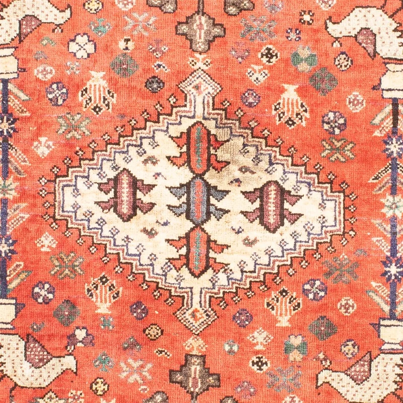 Ghashghai Teppich 108x148cm - Perserteppich - hellrot
