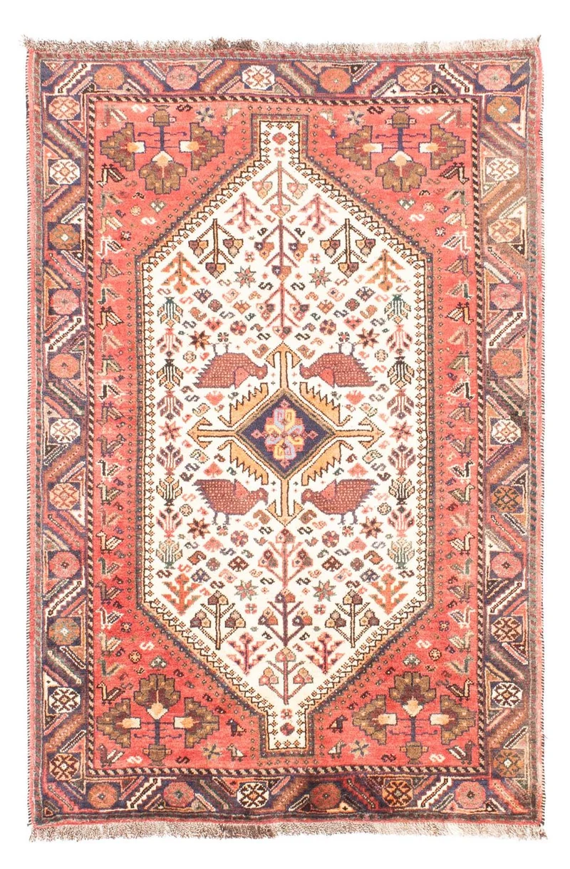 Ghashghai Teppich 107x162cm - Perserteppich - beige