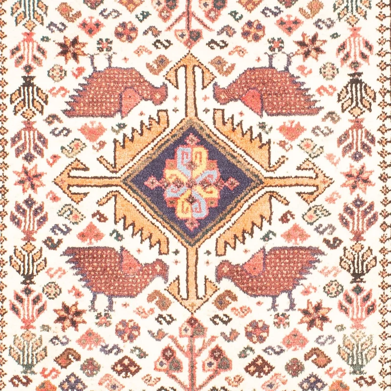 Ghashghai Teppich 107x162cm - Perserteppich - beige