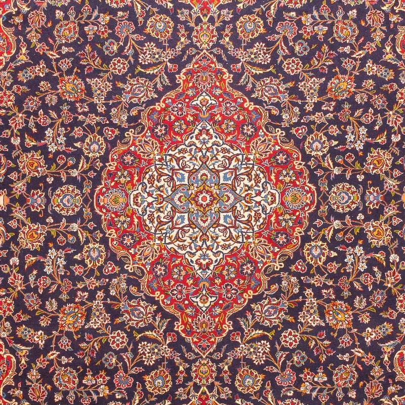Perserteppich - Keshan - 295 x 380 cm - dunkelblau