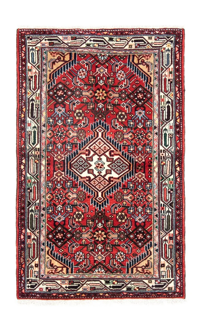 Hamadan Teppich 80x118cm - Perserteppich - rot
