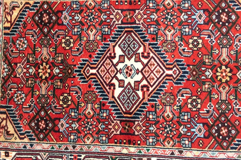Hamadan Teppich 80x118cm - Perserteppich - rot