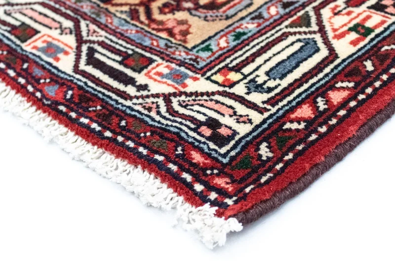 Hamadan Teppich 80x118cm - Perserteppich - rot