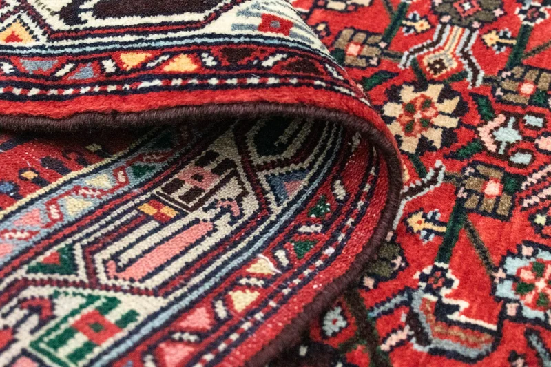 Hamadan Teppich 80x118cm - Perserteppich - rot
