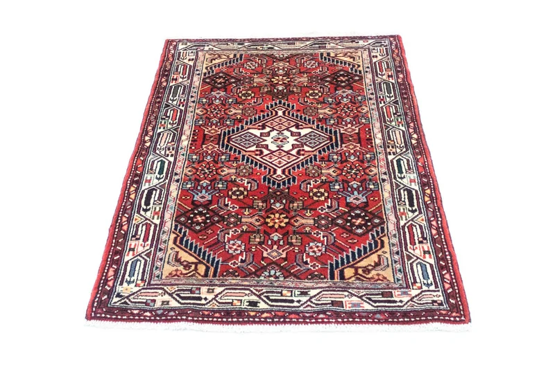 Hamadan Teppich 80x118cm - Perserteppich - rot