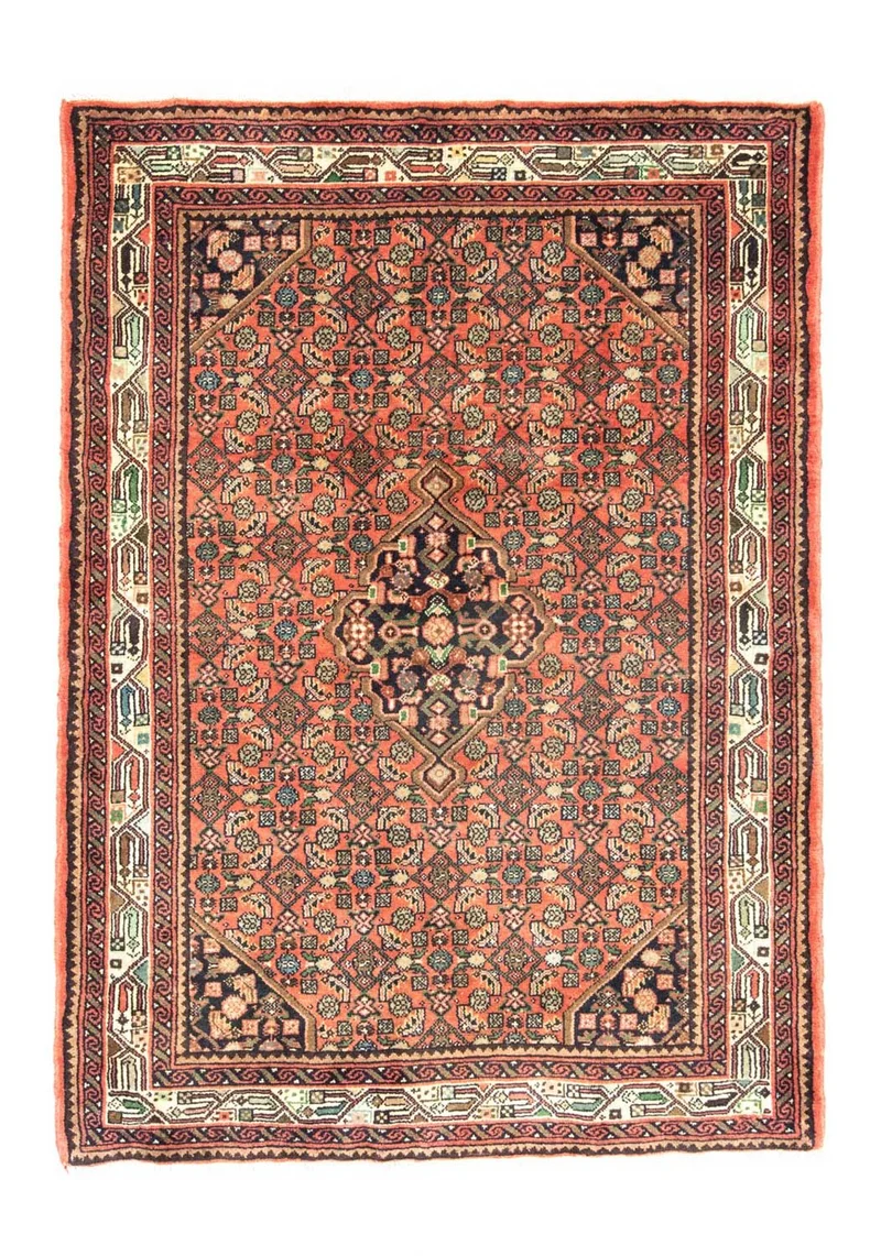 Hosseinabad Teppich 105x145cm - Perserteppich - braun