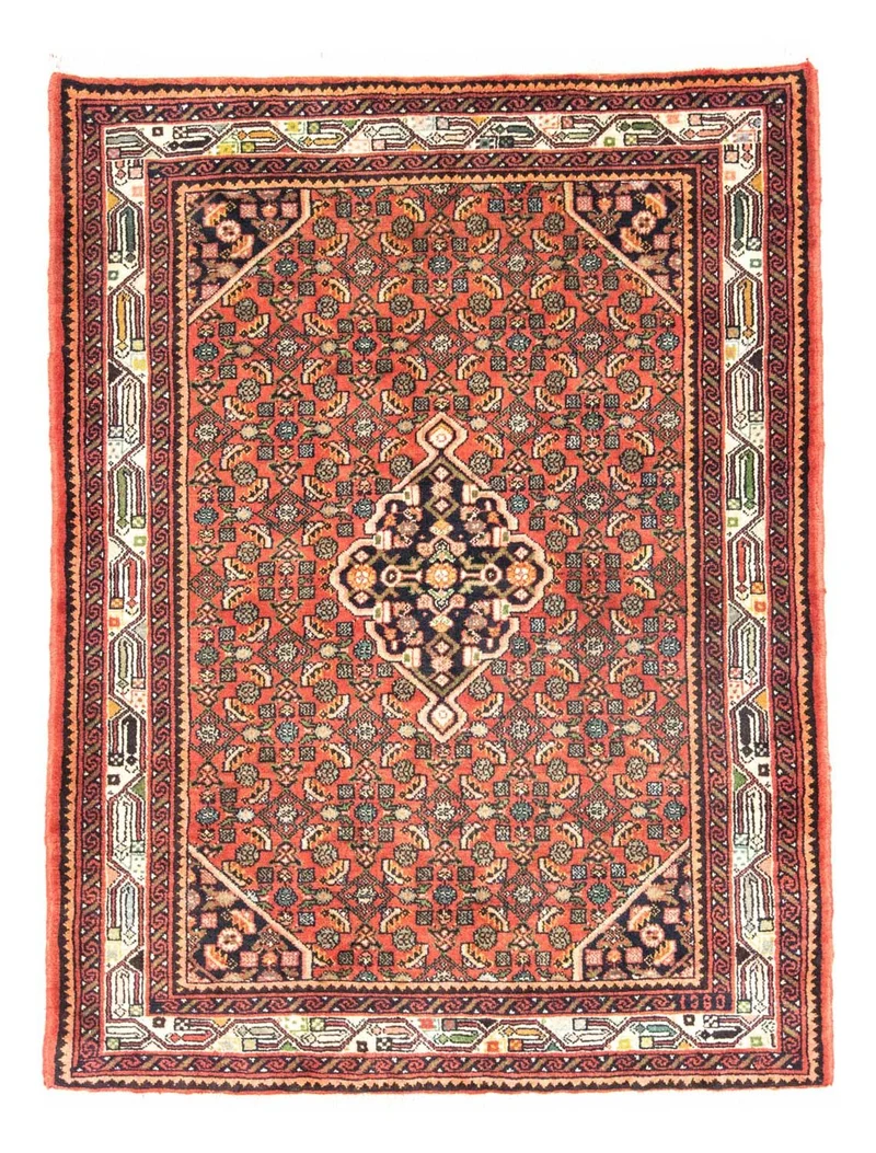 Hosseinabad Teppich 106x140cm - Perserteppich - orange