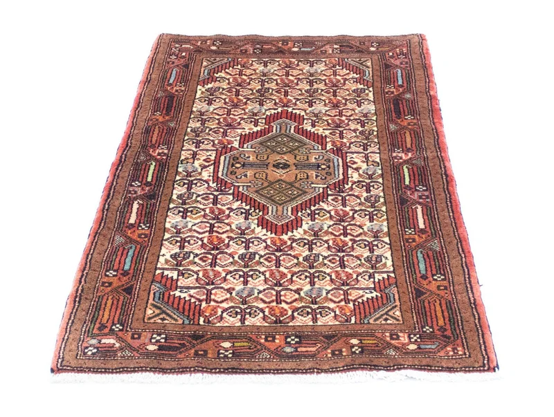 Hamadan Teppich 75x123cm - Perserteppich - beige