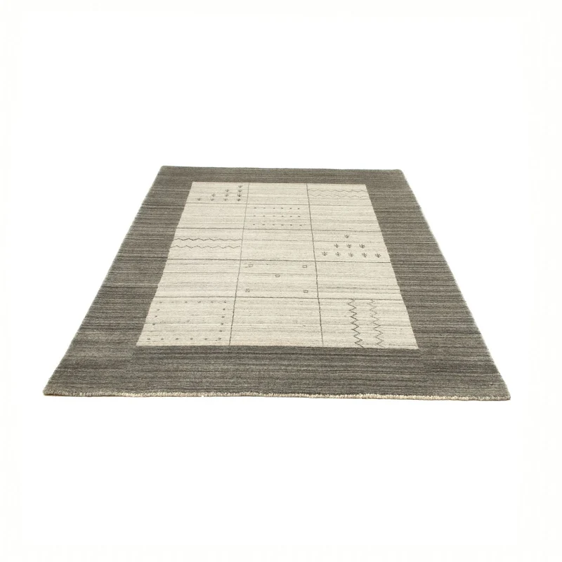 Gabbeh Teppich - Loribaft Perser 140 x 200 cm - grau