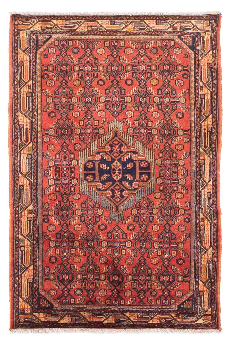 Hosseinabad Teppich 100x155cm - Perserteppich - hellrot