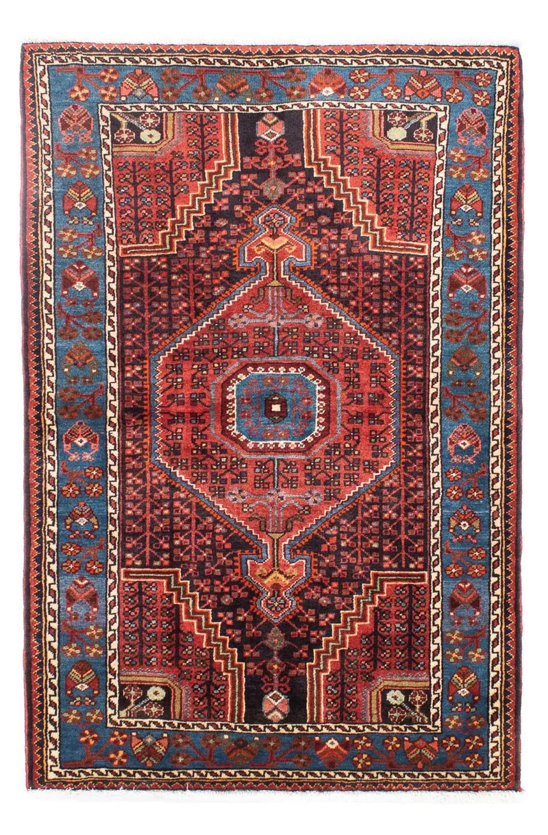 Hosseinabad Teppich 110x163cm - Perserteppich - rot