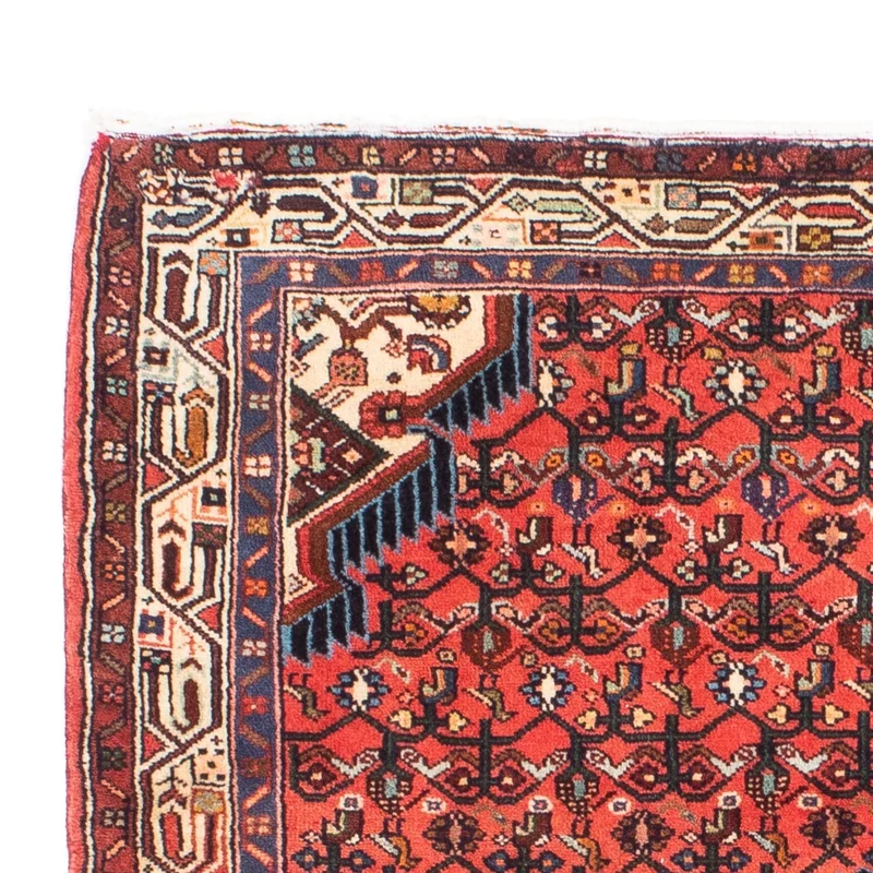 Hosseinabad Teppich 105x160cm - Perserteppich - dunkelrot