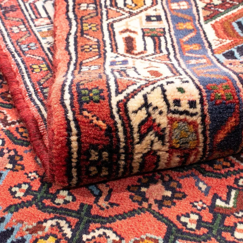 Hosseinabad Teppich 105x160cm - Perserteppich - dunkelrot