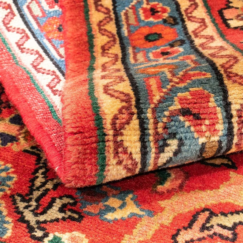 Hosseinabad Teppich 110x143cm - Perserteppich - dunkelrot