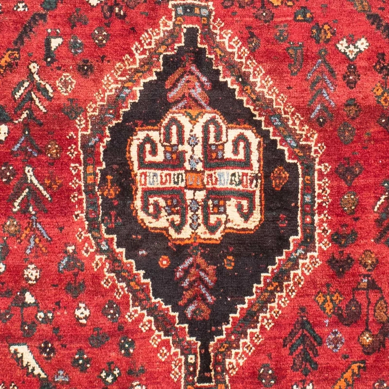 Shiraz Teppich 117x162cm - Perserteppich - dunkelrot