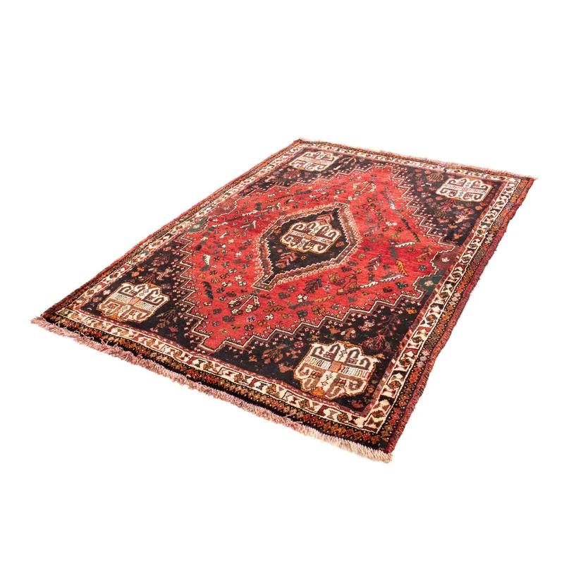 Shiraz Teppich 117x162cm - Perserteppich - dunkelrot