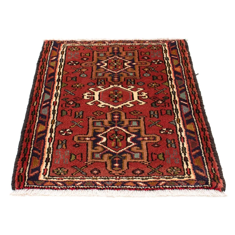 Qaraja Teppich 70x98cm - Perserteppich - dunkelrot